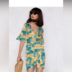 Nasty Gal floral mini dress
